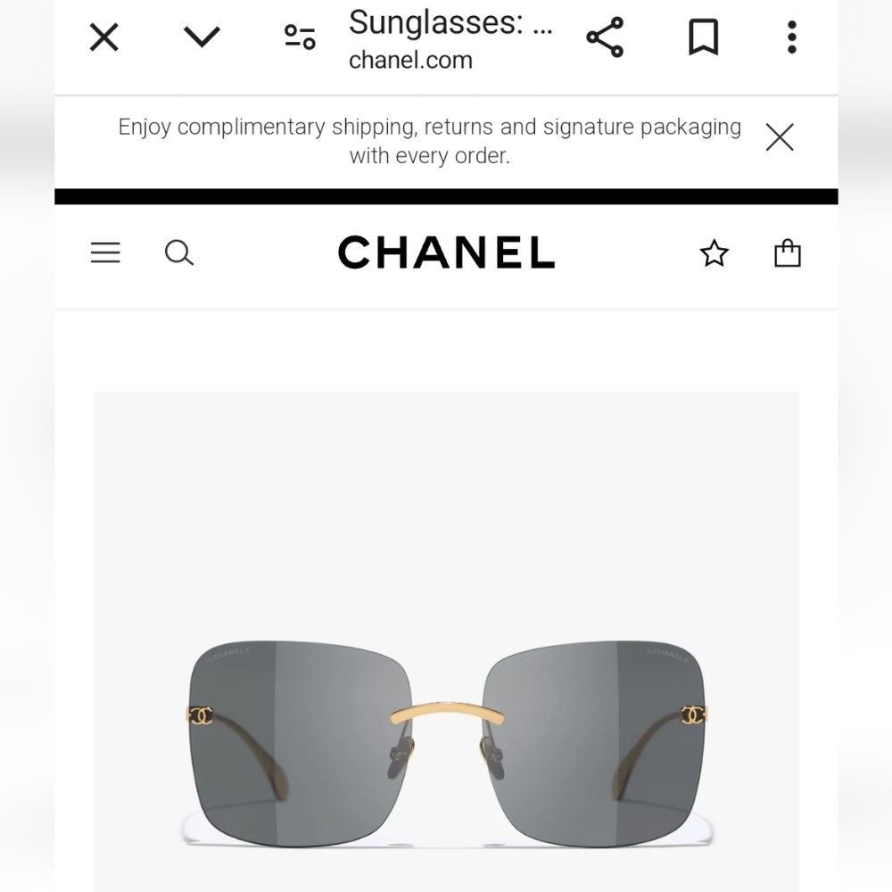 CHANEL TITANIUM LIGHT GOLD SUNGLASSES Square CH4287T c.395 - Picture 10 of 12